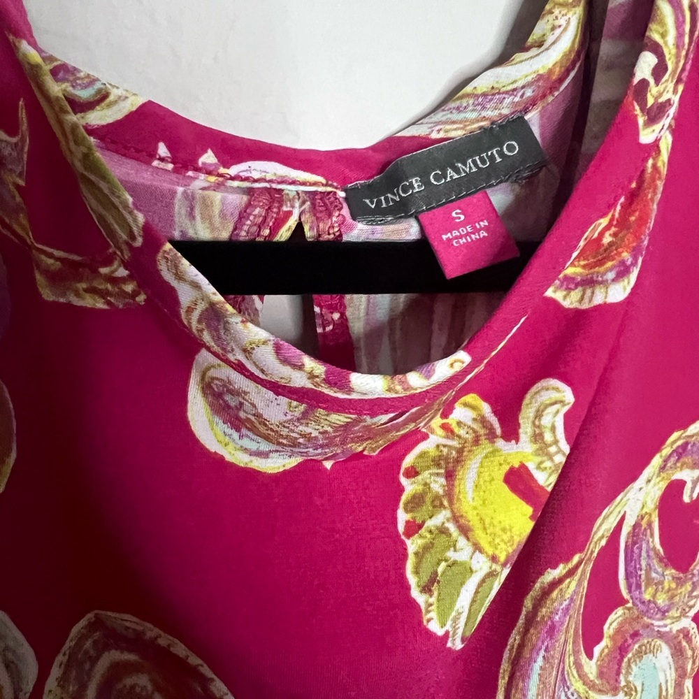 Vince Camuto women's printed elbow-sleeve maxi dress Size: Small - Picture 3 of 4